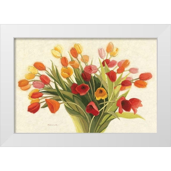 Novak, Shirley 14x11 White Modern Wood Framed Museum Art Print Titled - Spring Tulips