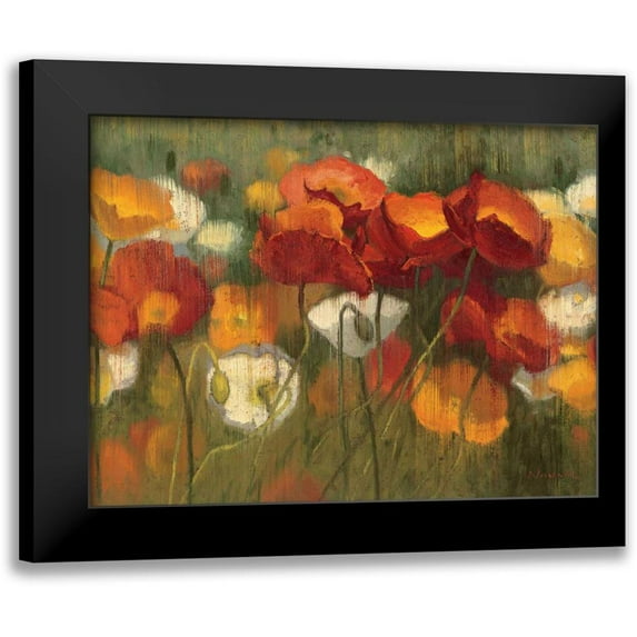 Novak, Shirley 14x12 Black Modern Framed Museum Art Print Titled - The Power of Red II