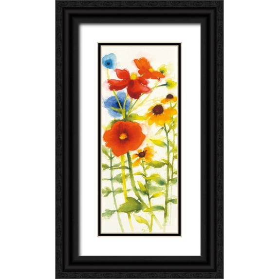Novak, Shirley 15x32 Black Ornate Wood Framed with Double Matting Museum Art Print Titled - Americana Meadow III