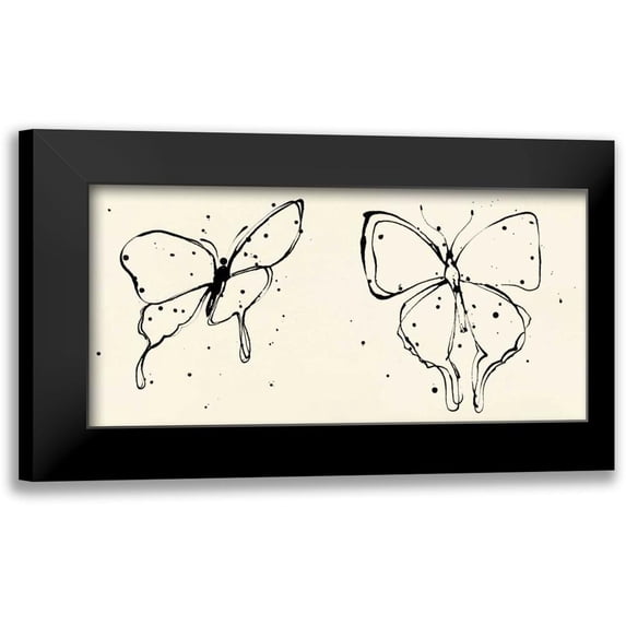 Novak, Shirley 18x11 Black Modern Framed Museum Art Print Titled - Butterfly Element I