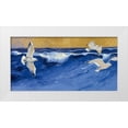 thumbnail image 1 of Novak, Shirley 18x11 White Modern Wood Framed Museum Art Print Titled - Seagulls with Gold Sky Crop, 1 of 4