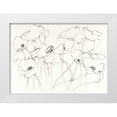 thumbnail image 1 of Novak, Shirley 18x14 White Modern Wood Framed Museum Art Print Titled - Black Line Poppies III, 1 of 4