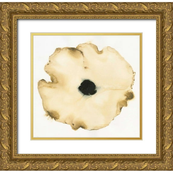Novak, Shirley 21x20 Gold Ornate Wood Framed with Double Matting Museum Art Print Titled - Suede Fleur I