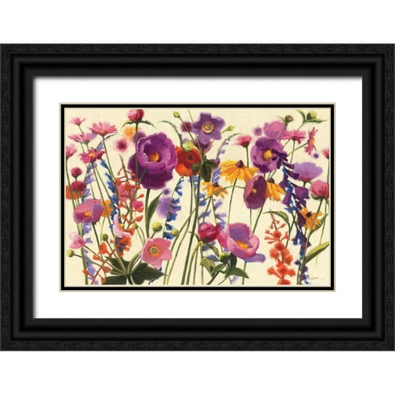 Novak, Shirley 32x23 Black Ornate Wood Framed with Double Matting Museum Art Print Titled - Couleur Printemps I