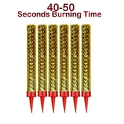 Novelties Sparkling Gold Party / Birthday Candle Set, 6 Pcs, 6 inch each candle