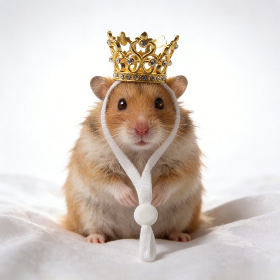 Novamily Cute Hamster Crown Tiara Headband,Hamster Hat ,Pet Photo Prop Accessory For Hamsters Rabbits & Small Animals (Gold)