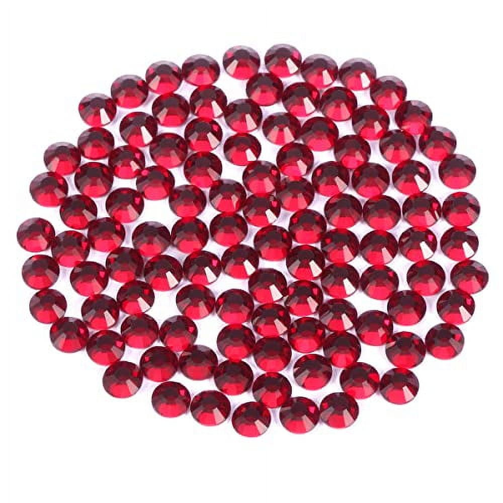 Novani Dark Red Rhinestones 3000Pcs Flatback Crystal Round Loose ...