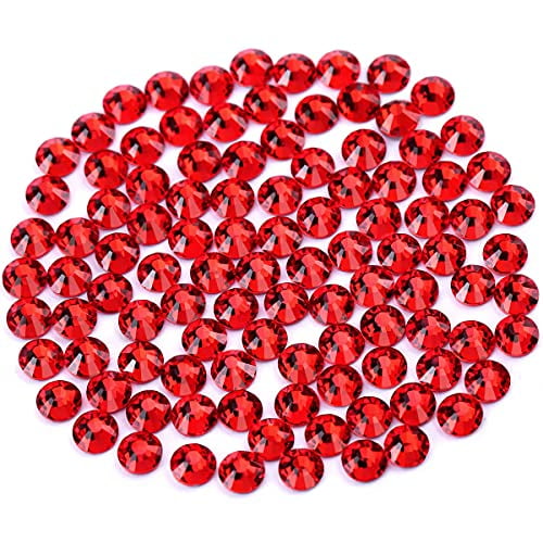 Novani Red Rhinestones 1440pcs SS20 Glass Rhinestone Crystal Flatback  Gemstones for Crafts Nails Makeup Bags and Shoes Decorationï¼ˆSS20, Light  Siamï¼‰ 