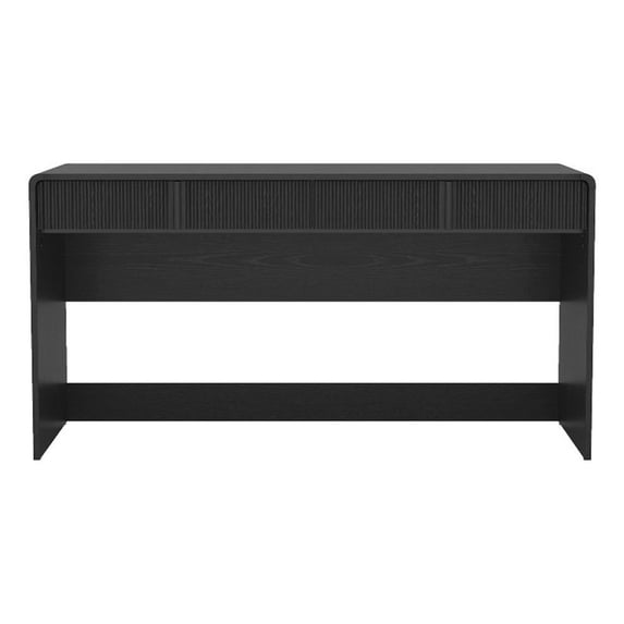 Novara Contemporary 60" Writing Desk in Black (2-Drawer)