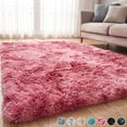 thumbnail image 1 of YEERSWAG Shag Area Rug, 5 x 8 ft Ultra Soft Fluffy Area Rug for Living Room Bedroom Indoor Carpet, Red, 1 of 7