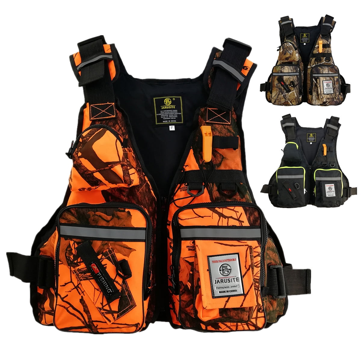Adult Universal Fishing Life Jacket, Kayak Life Vest Sailing, Kayaking  Canoeing Buoyancy Aid Waistcoat with Multi-Pockets and Reflective Stripe 