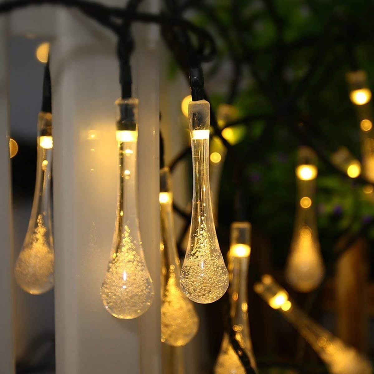 21FT 30LEDs Solar String Light Decorative Lights Drop-Shaped Fairy Twinkling Light Christmas New Year Decor for Outdoor Garden Patio Wedding Party 2-Color 21FT 30LEDs Solar String Light Decorative Lights Drop-Shaped Fairy Twinkling Light Christmas New Year Decor for Outdoor Garden Patio Wedding Party 2-Color