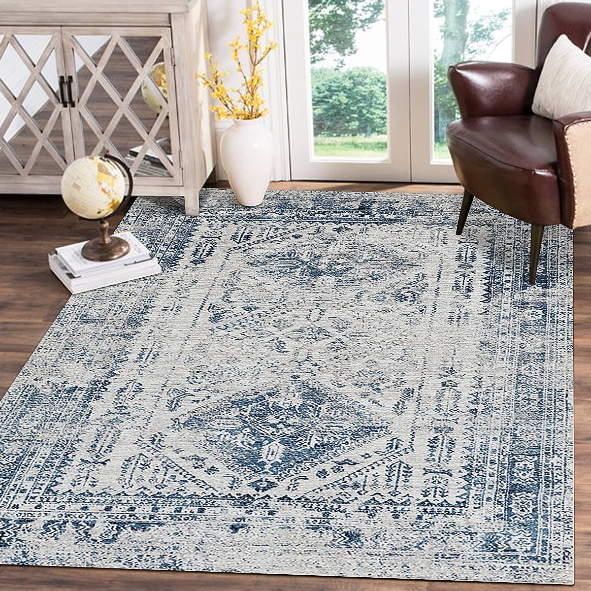 Rugs Carpet Mat Off-White Abstract Old Industrial Style Large for Living  Room, Bedroom-80*160