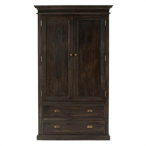 NovaSolo Halifax Mindi Wood Wardrobe in Black Wash