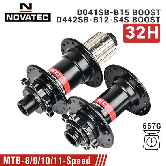 Novatec Bicycle Hubs D041SB D042SB Steel Freehub MTB Bike Hub Disc Brake Cassette Hub 28/32/36 Holes HG SX 8-12 Speed