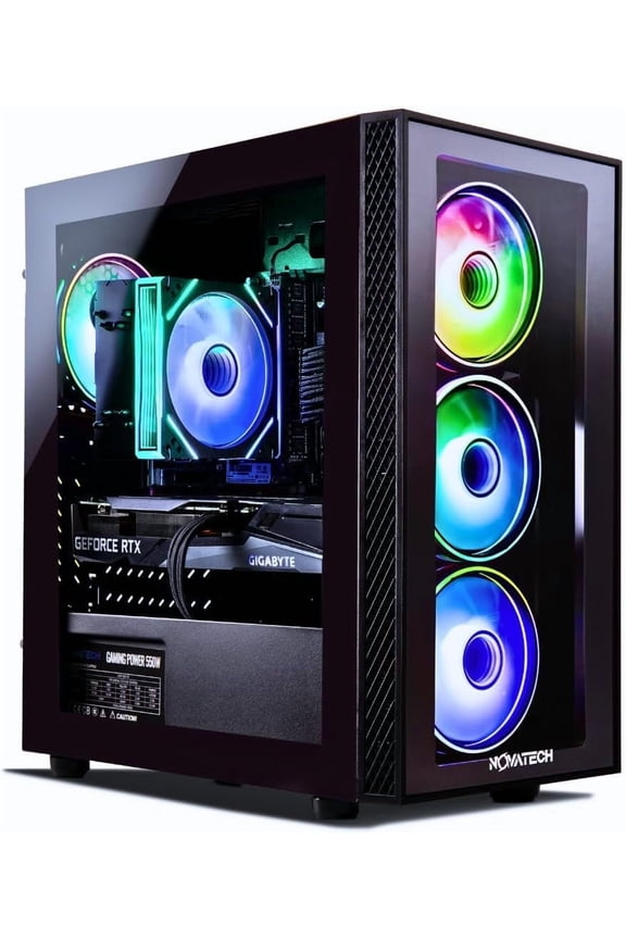 Phantom Prebuilt Gaming PC Desktop Computer - RX580 8GB - Intel i7 Xeon 3.5GHz - 16GB RAM - 512GB M.2 SSD WiFi/BT, Win 11 - Gaming Computer Tower - Pre Built PC Gaming - 1 Year Warranty