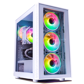 Novatech Titan Pro+ Prebuilt Gaming PC Desktop Computer - RTX 5060 - Ryzen 5 - 4.2GHz - 16GB RAM - 1TB M.2 SSD WiFi/BT, Win 11 - Gaming Computer Tower - Pre Built PC Gaming - 1 Year Warranty (White)