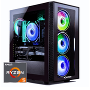 Novatech Titan Pro - Prebuilt Gaming PC Desktop Computer - RTX 5060 - Ryzen 5 - 4.2GHz - 16GB RAM - 1TB M.2 SSD WiFi/BT, Win 11 - Gaming Computer Tower - Pre Built PC Gaming -