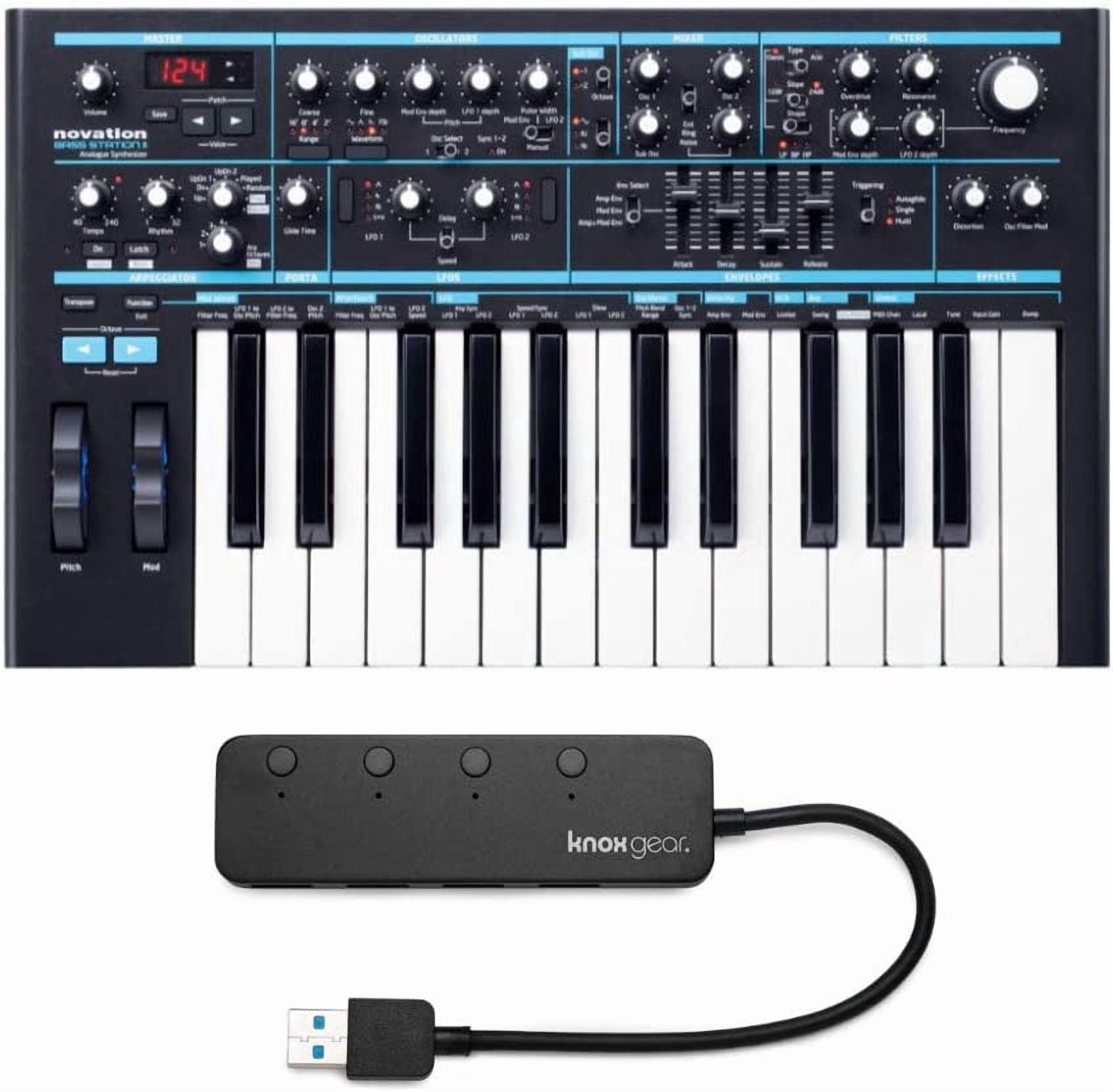 Novation Bass Station II Analog Mono-Synth with Knox Gear 3.0 4
