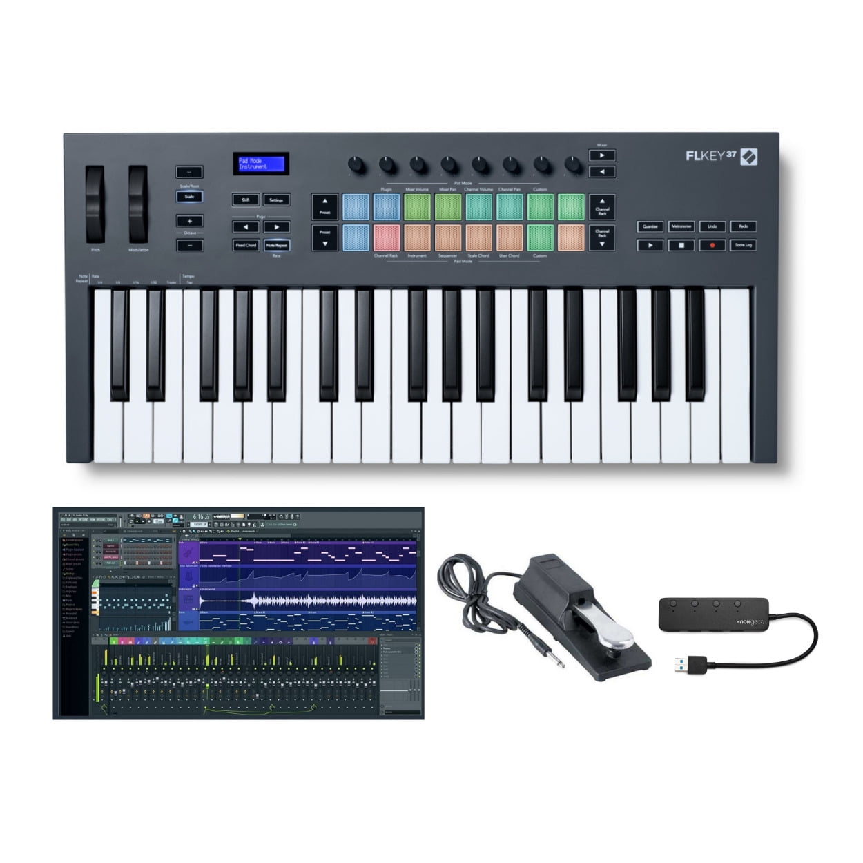 Novation FLkey 37 37-Key MIDI Keyboard Controller with FL Studio Software Bundle