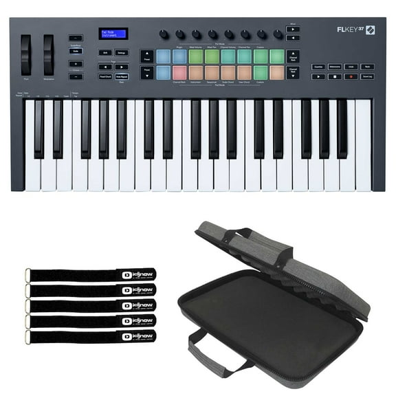 Novation FLkey 37 Full-Size MIDI Keyboard Controller with Multipurpose EVA Carry Case Package