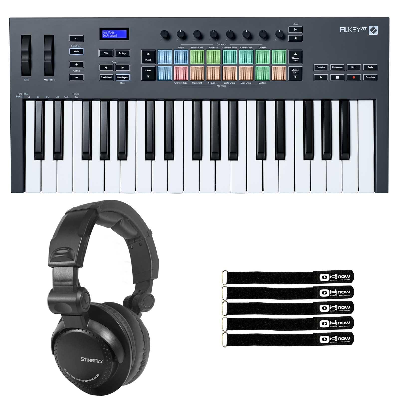 Novation FLkey 37 Full-Size MIDI Keyboard Controller with Stingray Performance Headphones Package