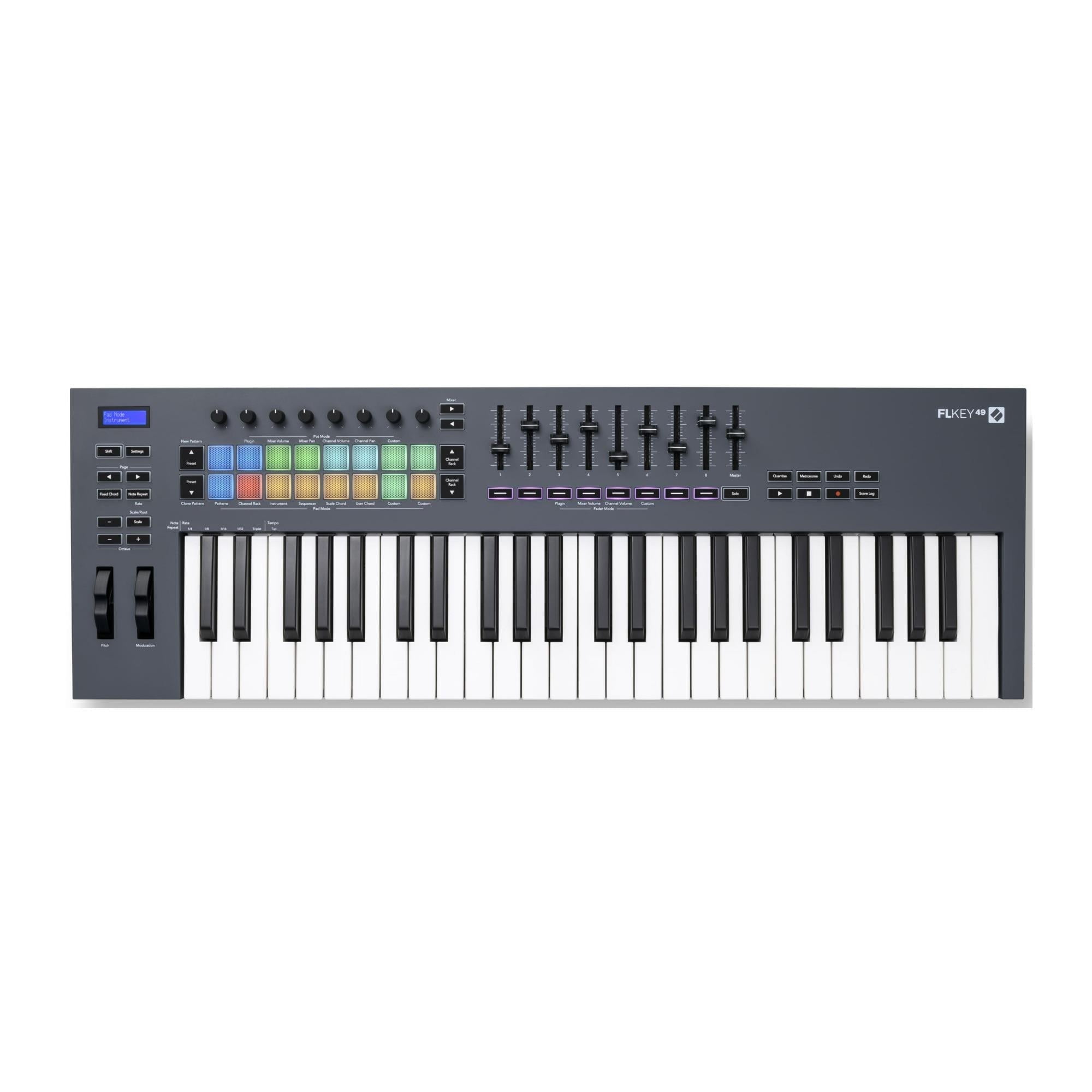 Novation FLkey 49-Key MIDI Keyboard Controller with Custom Modes for FL Studio, Black