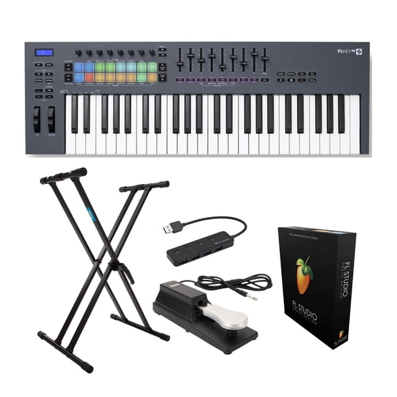 Novation FLkey 49-Key MIDI Keyboard Controller with FL Studio 20 Bundle