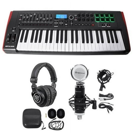 Novation IMPULSE 49-Key Ableton Live MIDI USB Keyboard Controller+Headphones+Mic