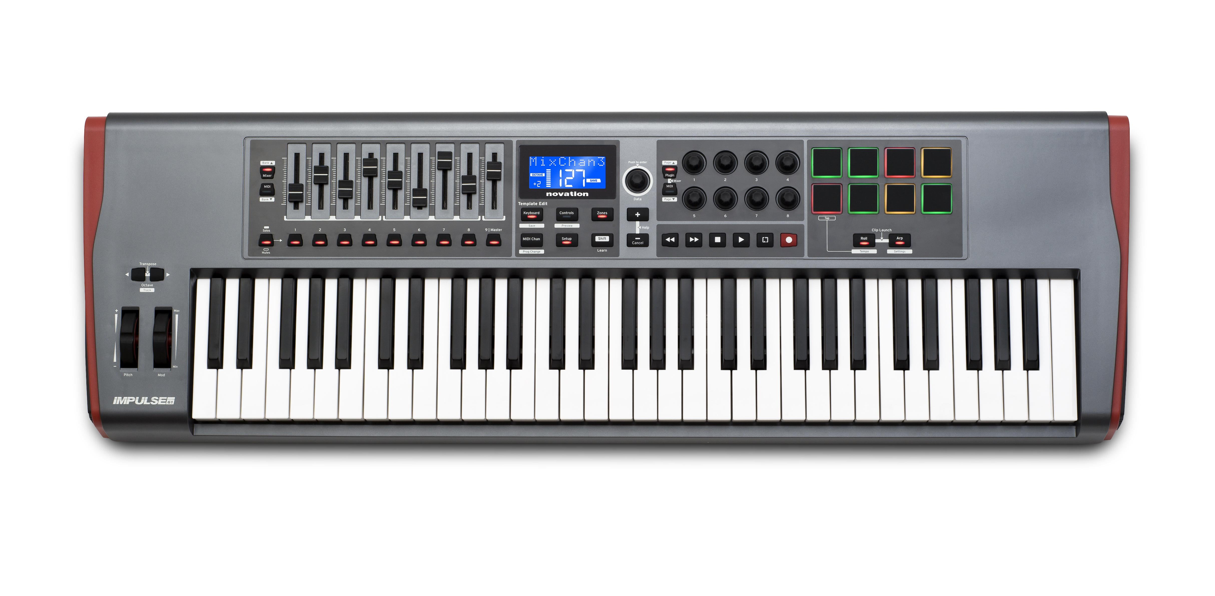 Novation Impulse MIDI Interface/Keyboard Controller Featuring AutoMap4 (61 keys)