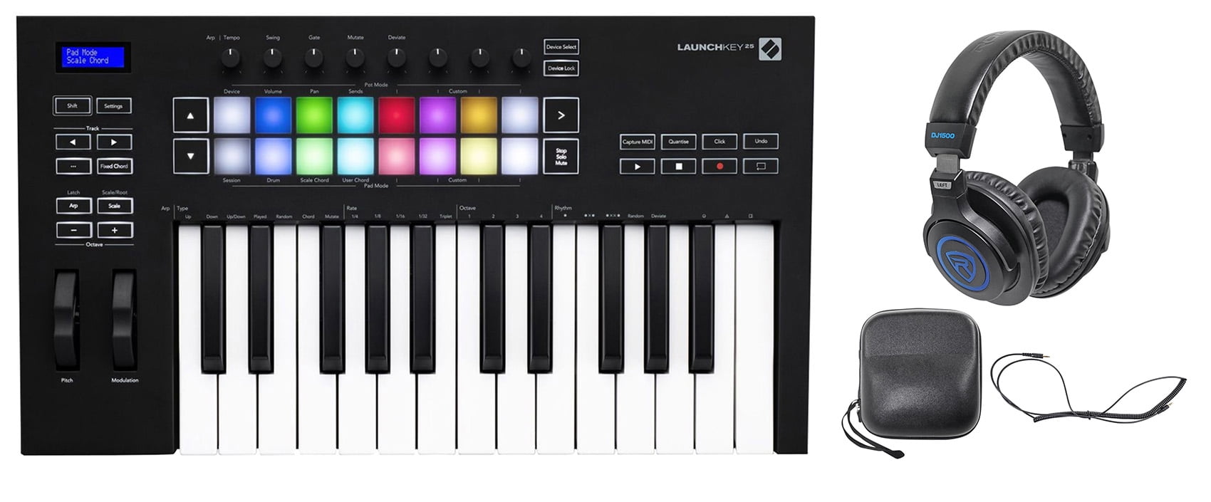 Novation Launchkey 25 MK3 25-Key USB MIDI Ableton Keyboard  Controller+Headphones