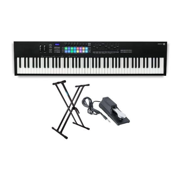Novation Launchkey MK3 88-Key Ableton Keyboard Controller, Stand and Pedal