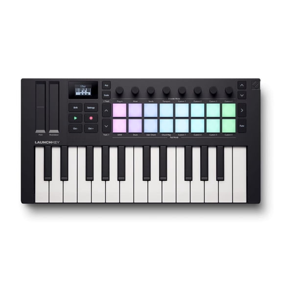 Novation Launchkey Mini 25 MK4 25-Key USB MIDI Keyboard Controller, Black