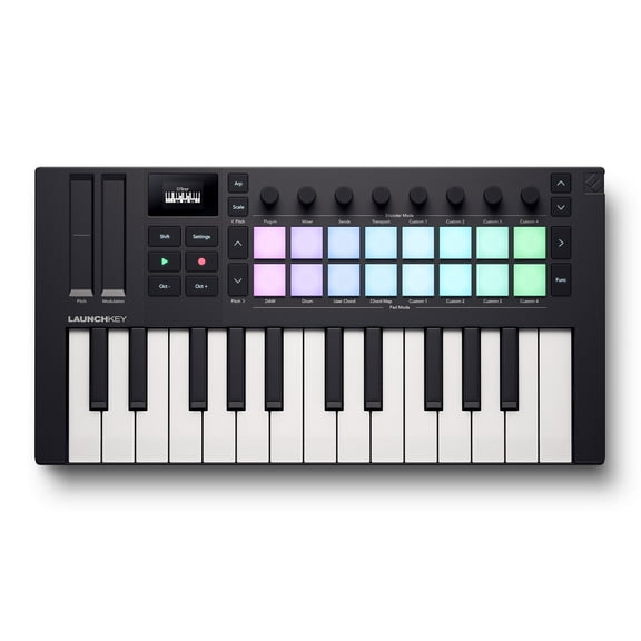 Novation Launchkey Mini 25 MK4 25-Key USB MIDI Keyboard Controller, Black