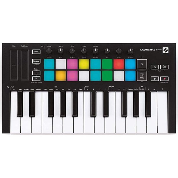 Novation Launchkey Mini [MK3] Portable 25Key, USB, MIDI Keyboard Controller with DAW