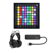 Novation Launchpad Pro MK3 with Over-Ear Headphones & Knox 3.0 4 Port USB Hub