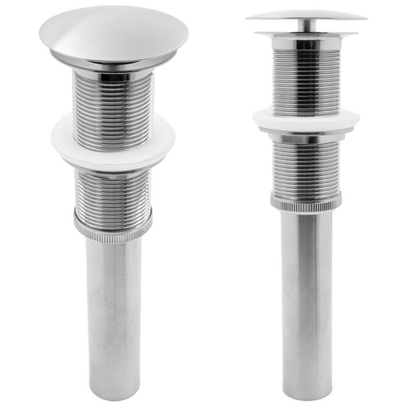 Novatto Brushed Nickel Umbrella Drain Less Overflow
