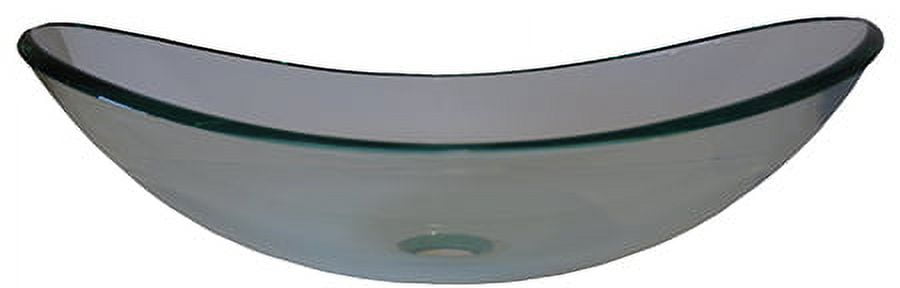 Chiaro Clear Oval Glass Above-Counter Bathroom Sink