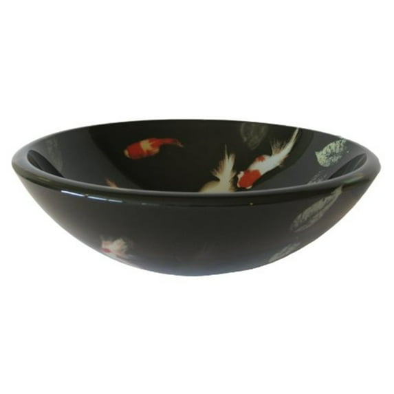 Novatto Fiche Glass Circular Vessel Bathroom Sink