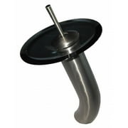 Novatto GF-001BN-S Vessel Faucet with Smoke Colored Glass in Brushed Nickel