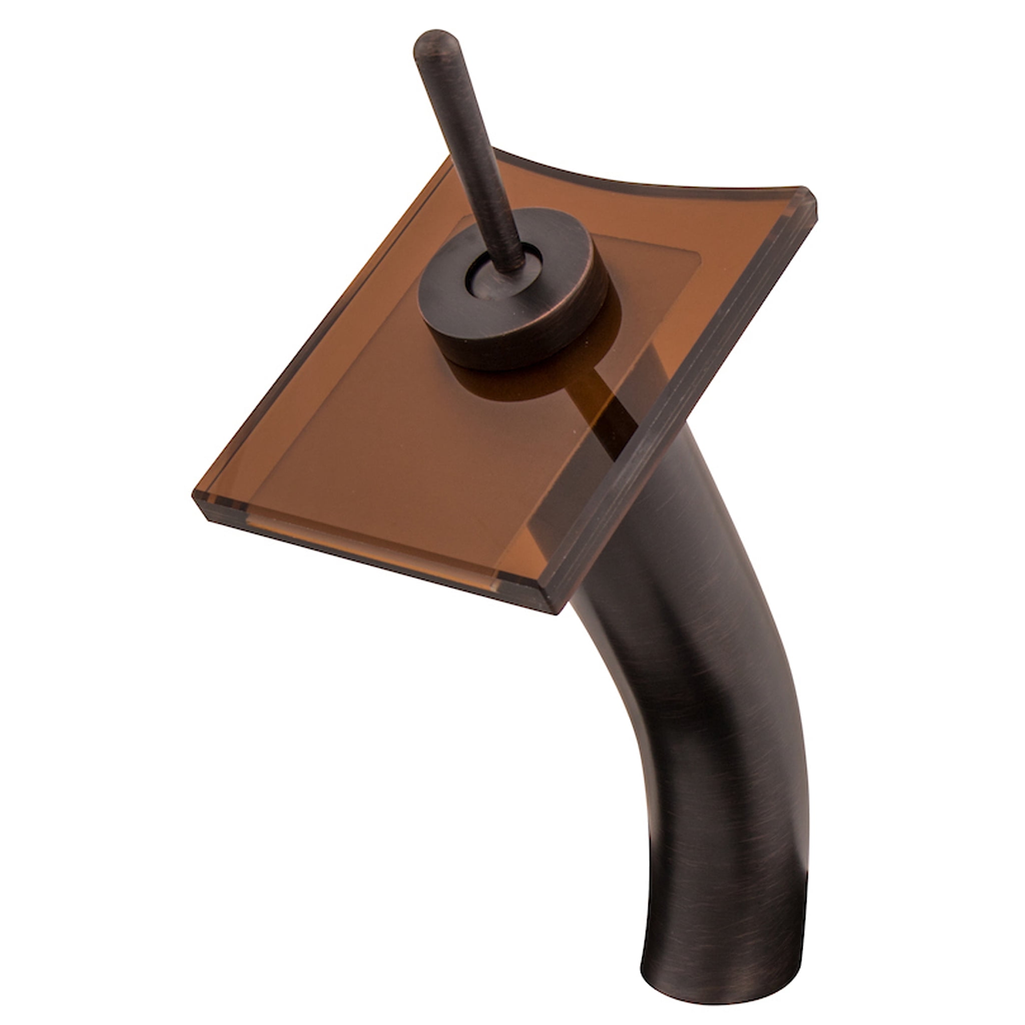 Oil Rubbed Bronze Waterfall Vessel Faucet with Tea Glass