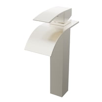 Novatto GF-136BN Eclipse Single Hole Waterfall Bathroom Faucet, Brushed Nickel