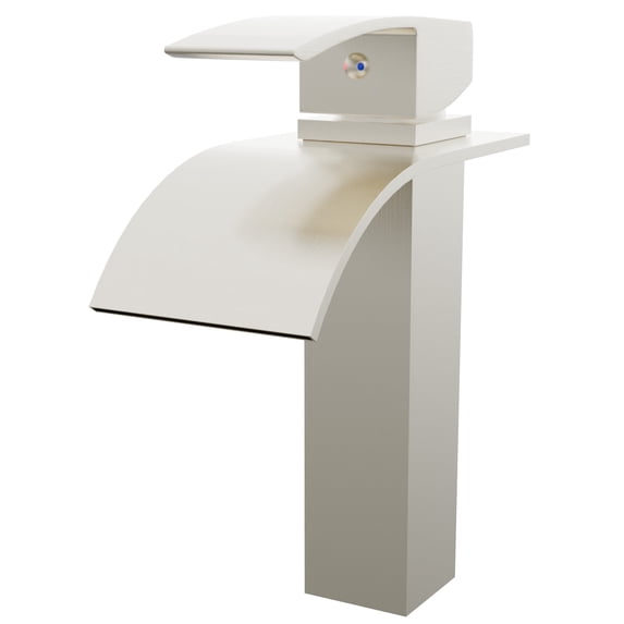 Novatto GF-136SBNWS Remi Single Lever Watersaver Bathroom Faucet, Brushed Nickel