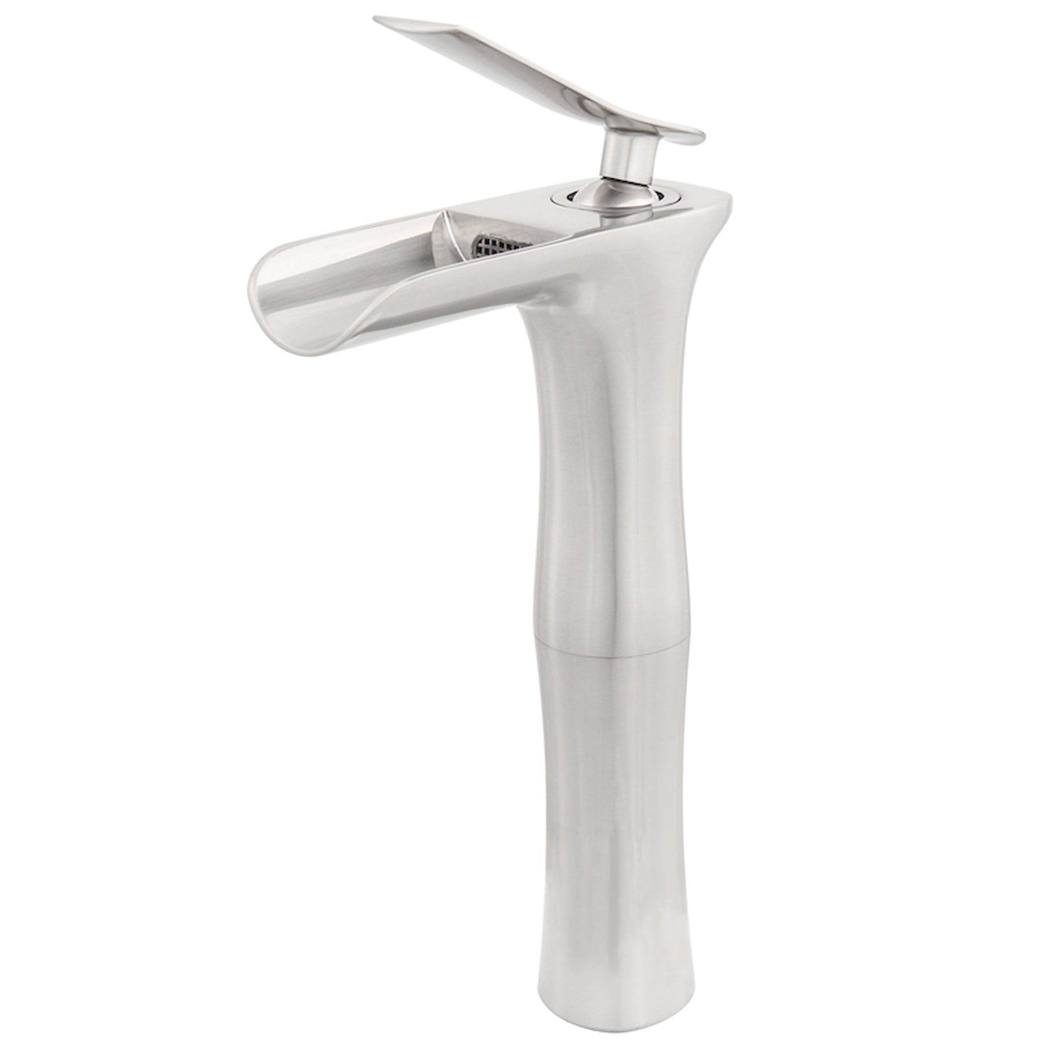 Novatto VICTORIA GF-365BN Single Lever Waterfall Vessel Faucet, Brushed ...