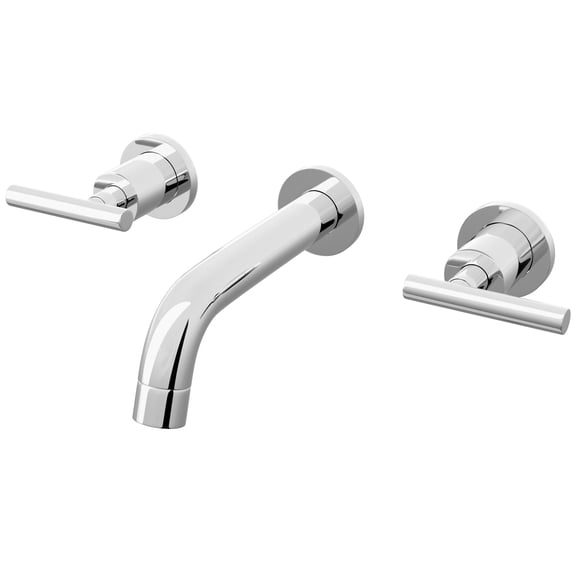 Novatto KENNEDY Two Handle Wall Mount Bathroom Faucet in Chrome