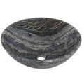 thumbnail image 1 of Novatto NOSV-LM Lunar Marble Natural Stone Vessel Sink, Black with White Veining, 17-Inch Diameter, 1 of 4