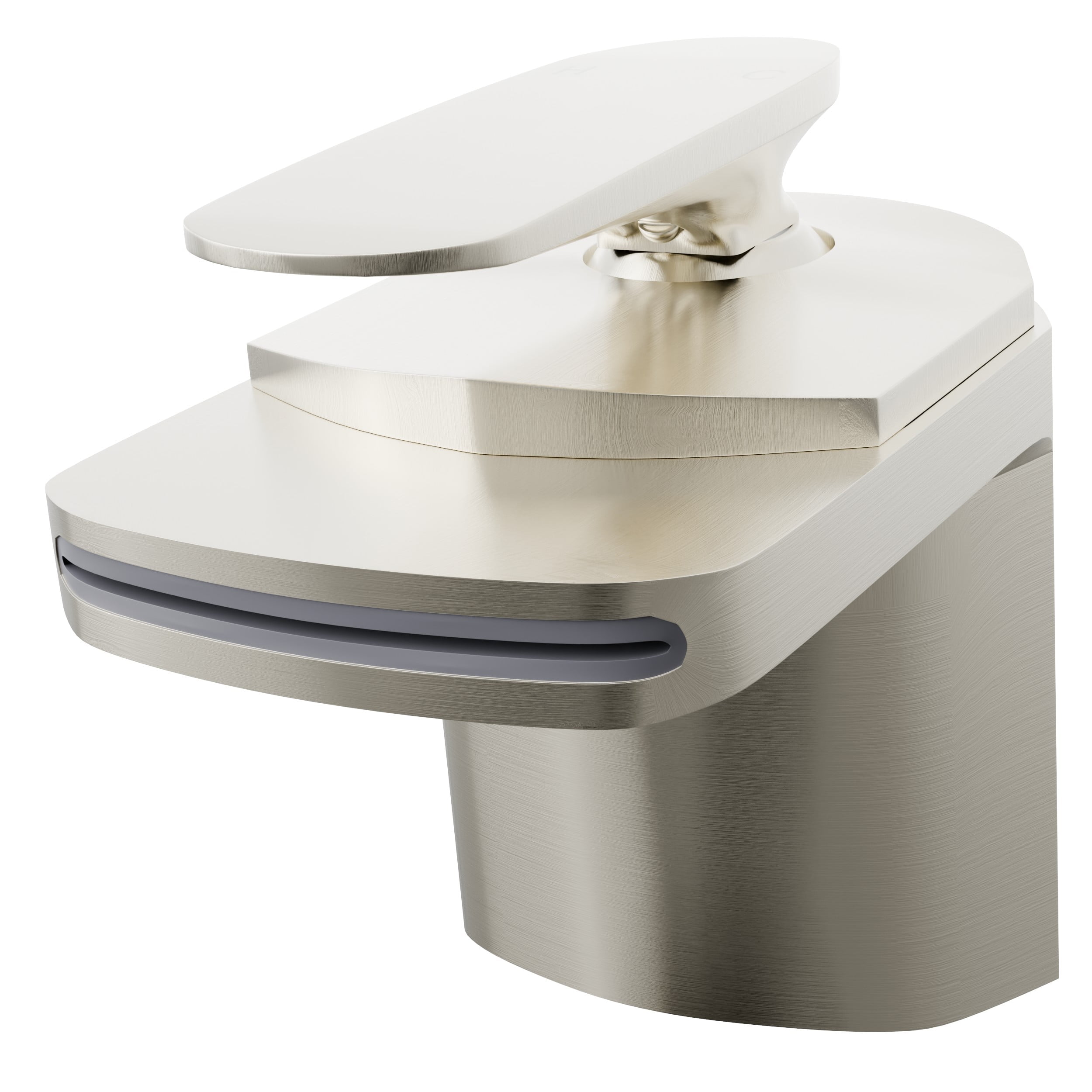 Brushed Nickel Single-Handle Waterfall Bathroom Faucet