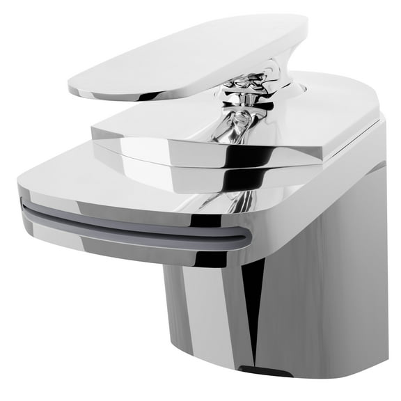 Novatto NBF-084CH Wave Modern Single Handle Waterfall Lavatory Faucet in Chrome