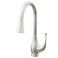 thumbnail image 1 of NKF-H24BN Single Lever Pull-down Kitchen Faucet, Brushed Nickel Finish, 1 of 12