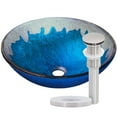 thumbnail image 1 of NOHP-G017BN Diaccio Blue and Silver Painted Glass Vessel Sink with Brushed Nickel Pop-Up Drain, Mounting Ring and Glacier Ice Sealer, 1 of 4